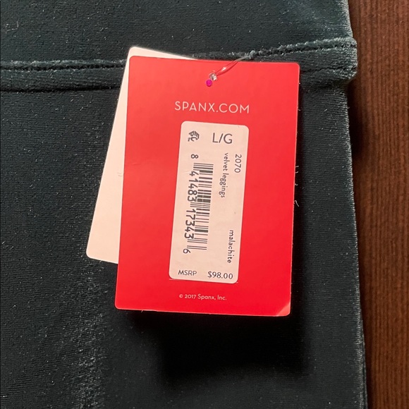 SPANX Dark Teal High-Rise Leggings - Picture 2 of 3